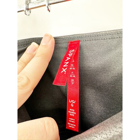 Spanx Black Faux Leather High Rise Moto Leggings Size Large - Picture 6 of 7